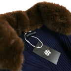 Fur-Neck Cardigan