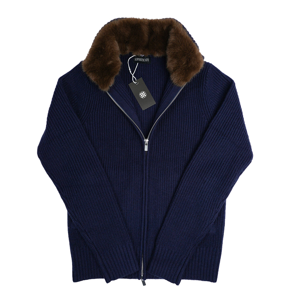 Fur-Neck Cardigan