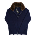 Fur-Neck Cardigan