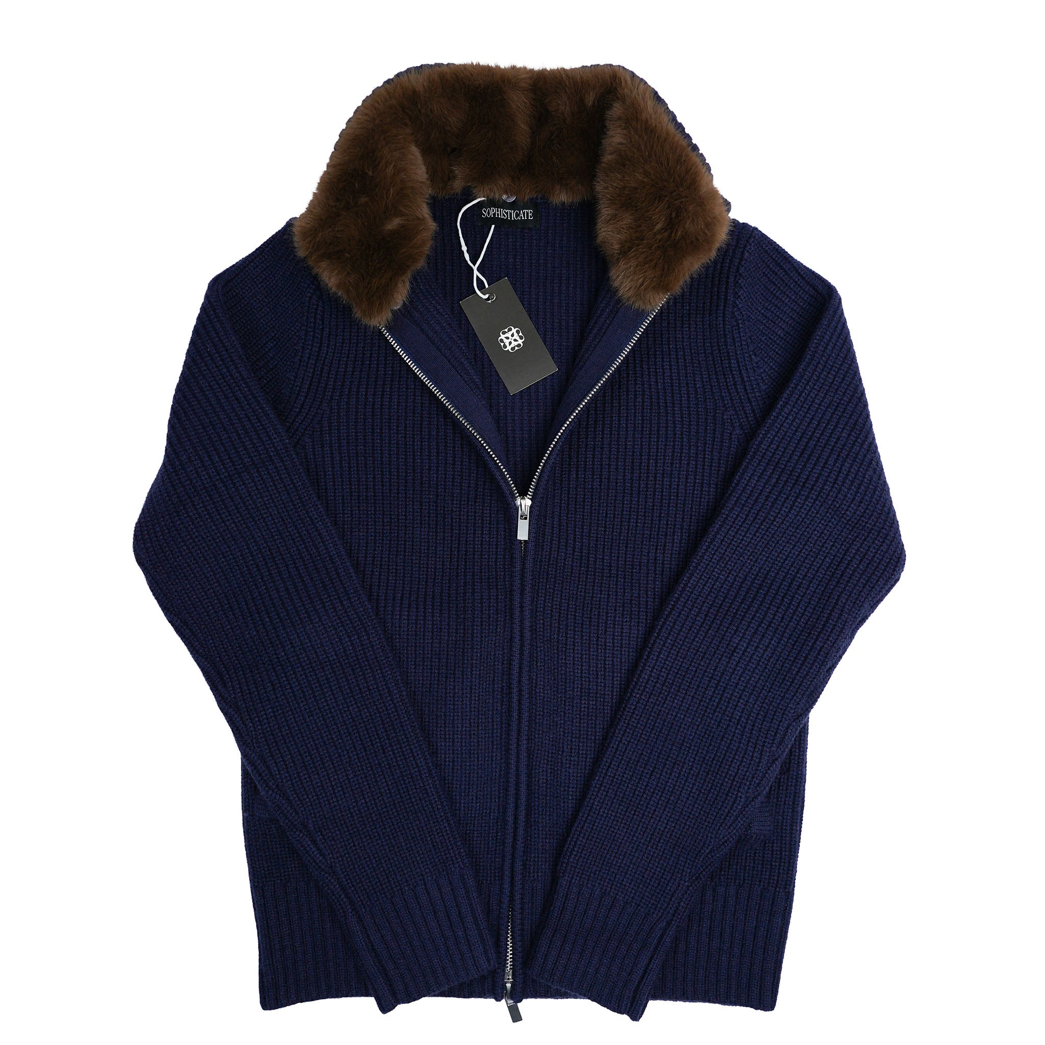 Fur-Neck Cardigan